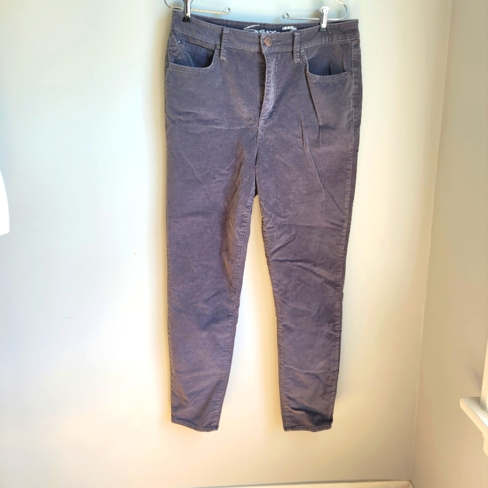 Seven7 Gray Corduroy High Rise Skinny Pants Size 10